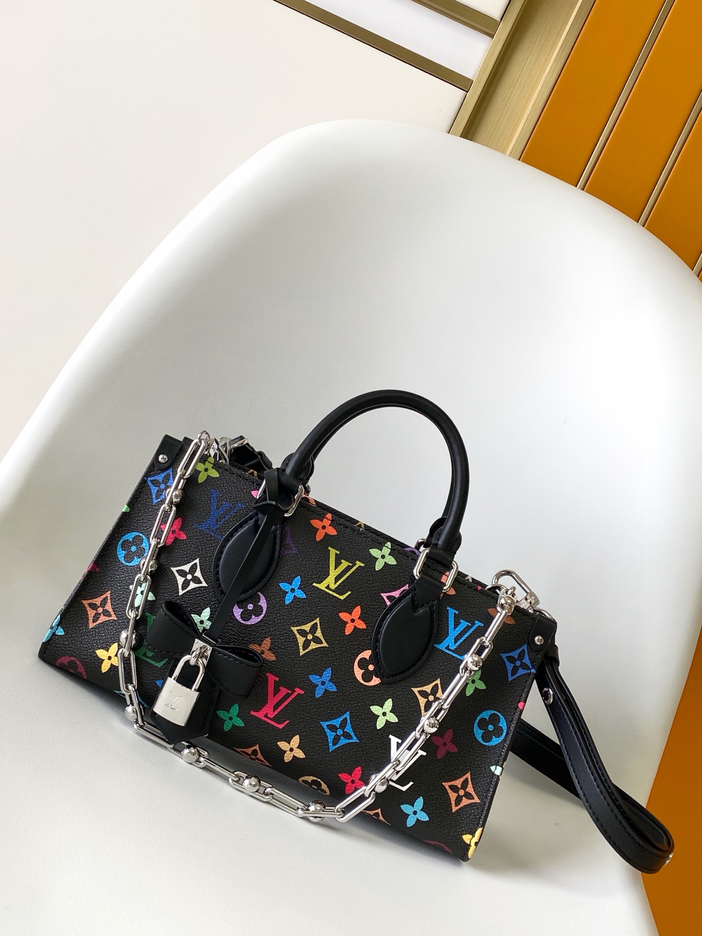 Louis Vuitton LV Classic Handbag Monogram Empreinte Model M45205 Multiple Compartments Elegant Look Authentic Style